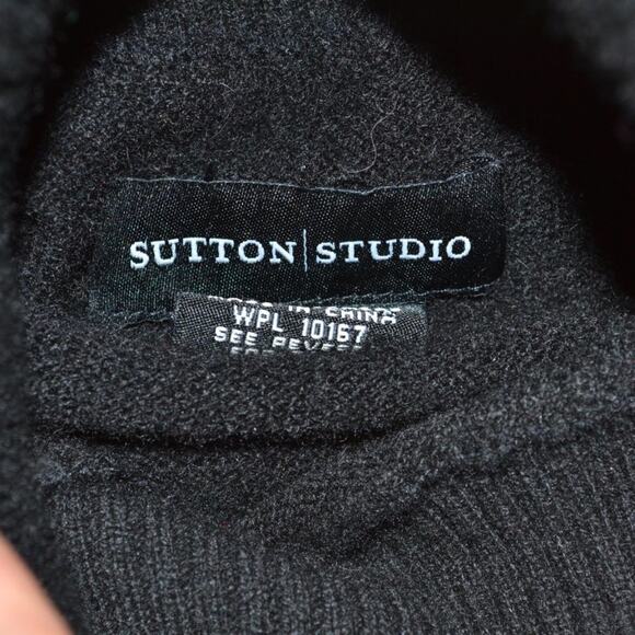 Sutton Studio Black Turtleneck Sweater - Picture 3 of 4
